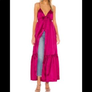 Lovers and Friends Hot Pink Maxi Top Dress
